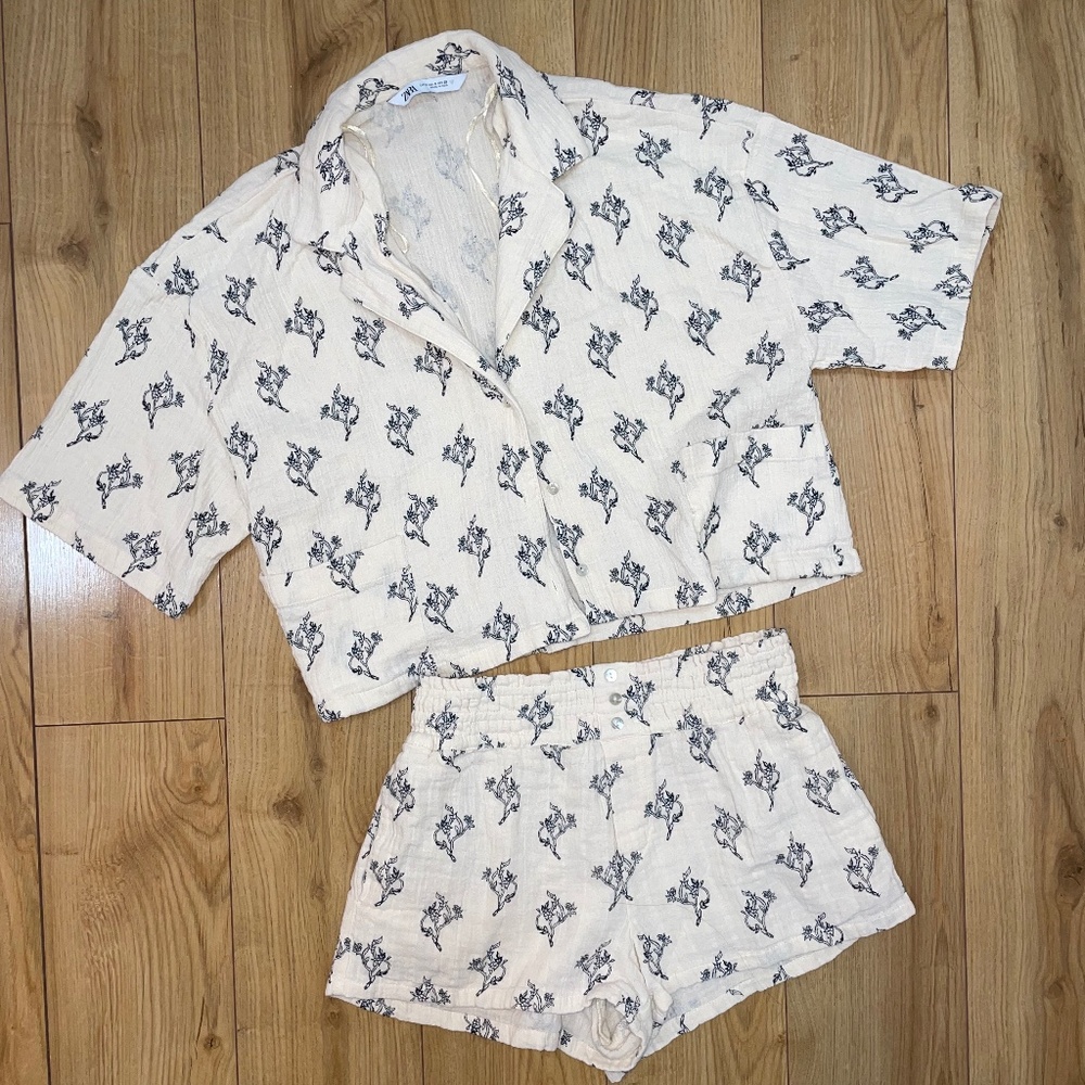 Zara powder and Lennon short Set
